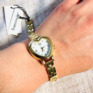 Francesca's Collections Gold Heart Women's Watch